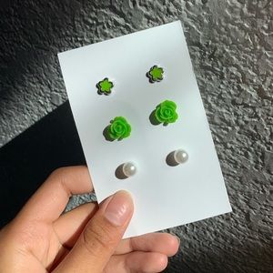 Green Girl Earrings